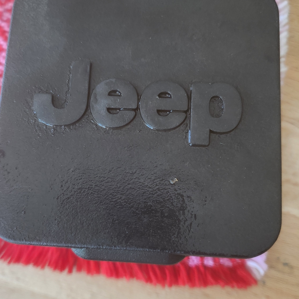 Jeep Matte Black Logo Hitch Cover